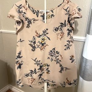 Crescent & Willough Floral Blouse
